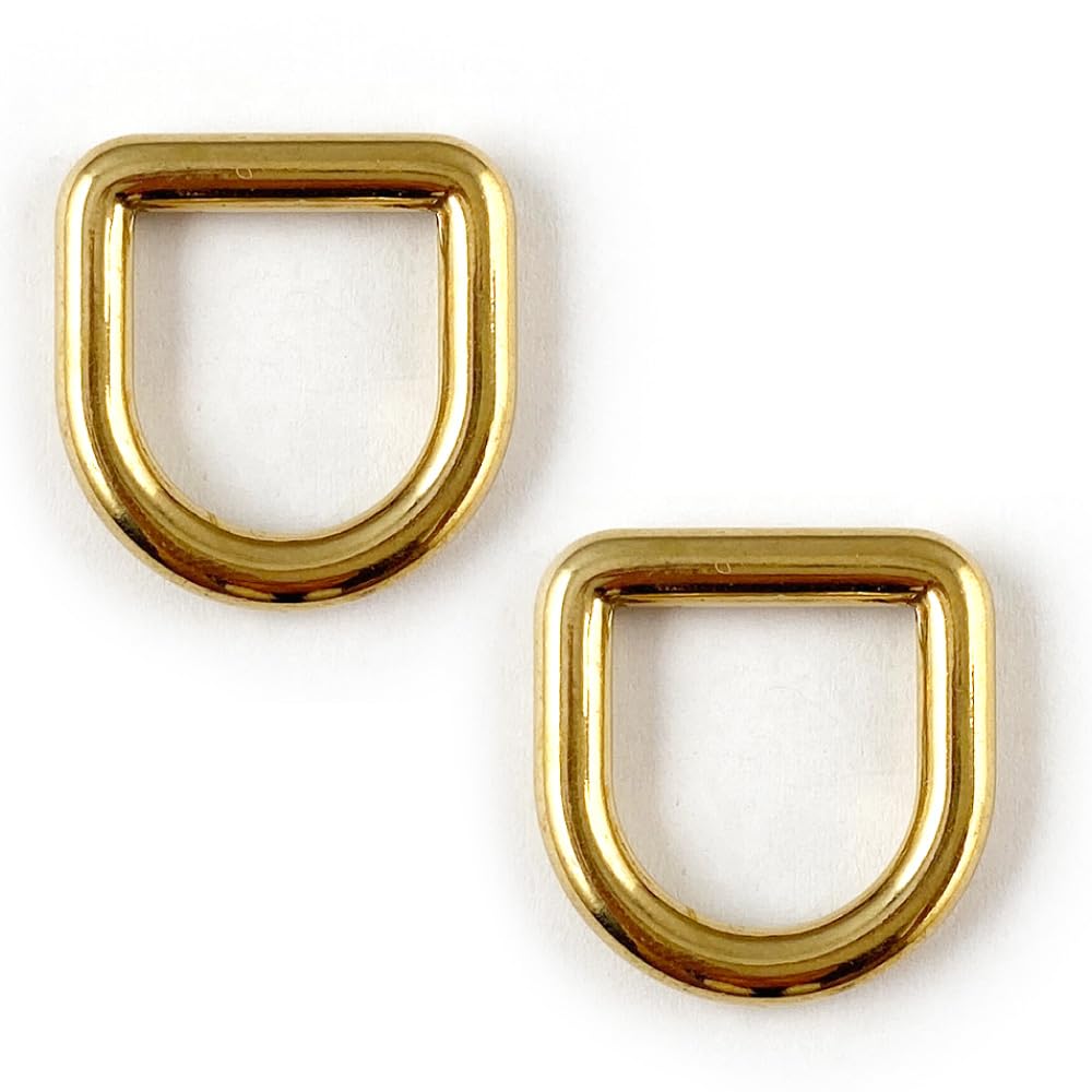 Amazon.co.jp: 【KAMONレザー】 Dカン 真鍮製 内径16mm 2個 切れ目なし